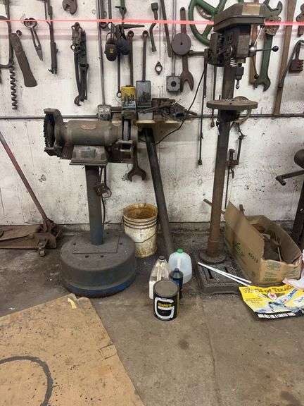 Large Grinder And Drill Press image
