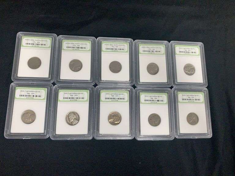 Nickels Mixed Dates INB Slabbed & Circulated image
