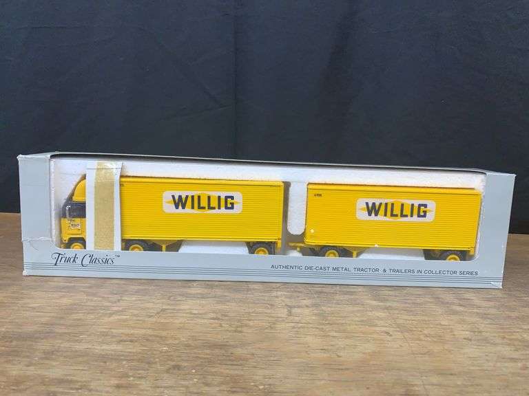 1/53 Willig Semi w/Double Trailers NIB Tonkin image