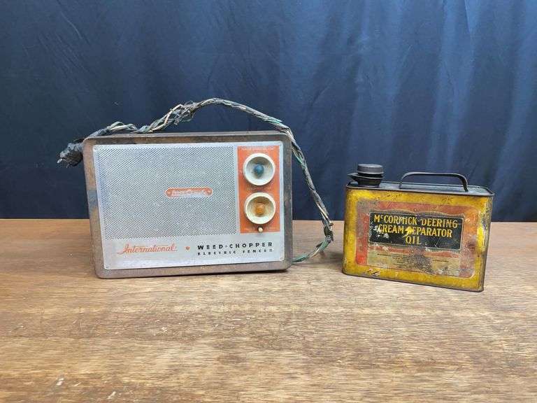 (2) IH Electric Fence + McCormick-Deering Cream Separator Oil Can image