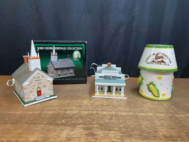 (3) John Deere Heritage Collection Buildings + Candle Holder image
