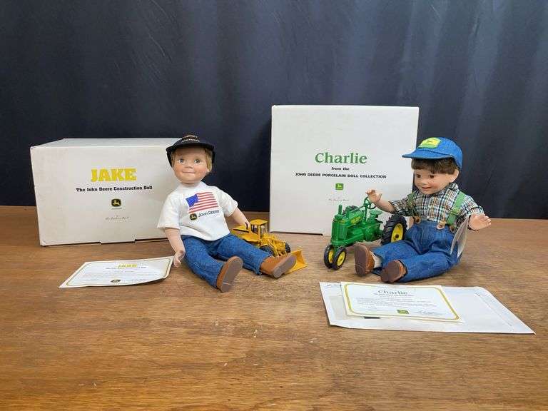 (2) John Deere Dolls NIB Danbury Mint image