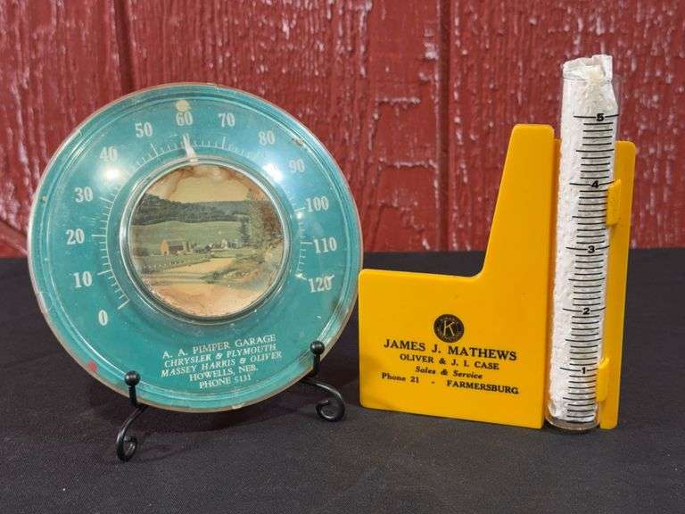 (2) Oliver, MH, Case Thermometer + Rain Gauge image