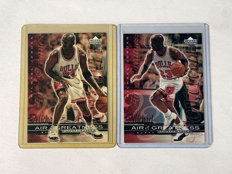 (2) 1999 Upper Deck Air of Greatness #138 & 142 Michael Jordan Cards image