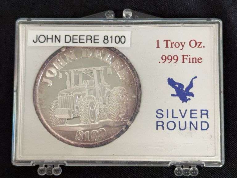 John Deere 8100 1 Troy Oz. .999 Fine Silver Round image