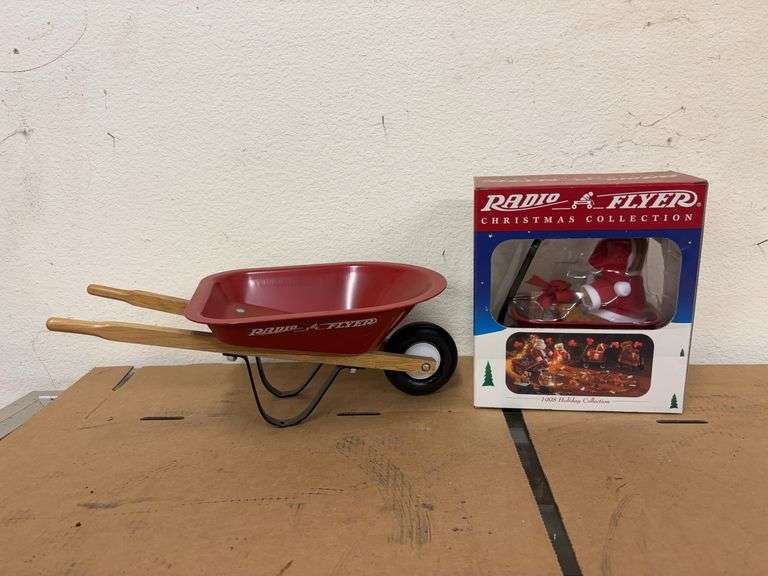 Model White Flyer Wheel Barrow and Christmas Wagon image