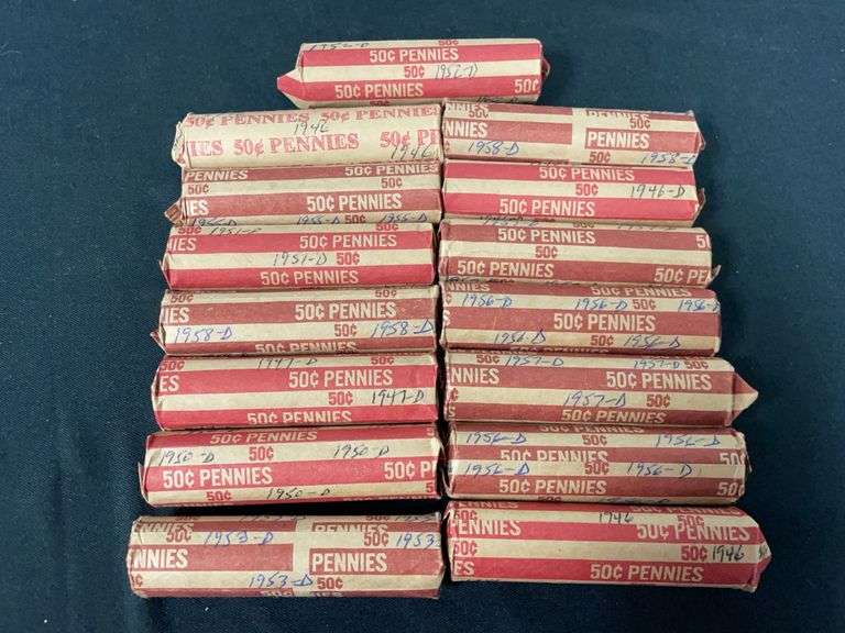 Lincoln Cent 50 Cent Rolls image