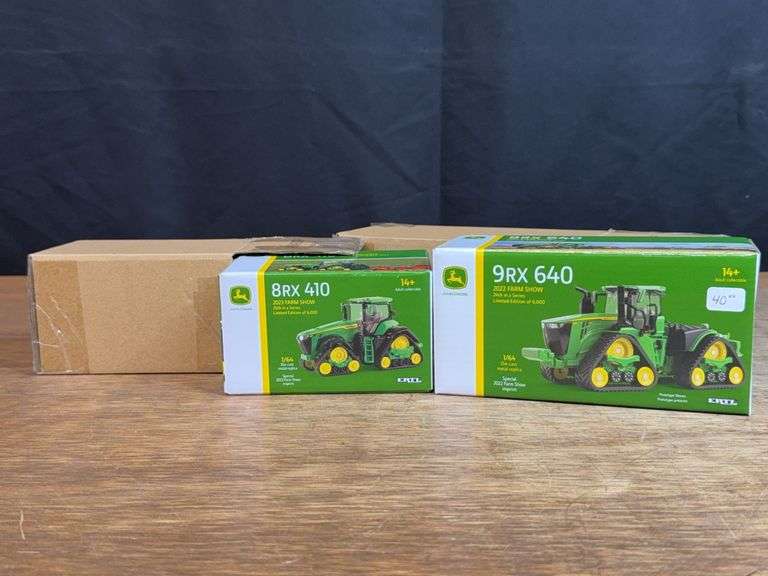 (2) 1/64 John Deere 9RX 640 + 8RX 410 Farm Show NIB Ertl image