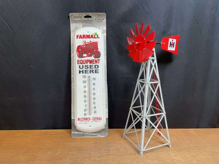 (2) Farmall Thermometer + IH Windmill image