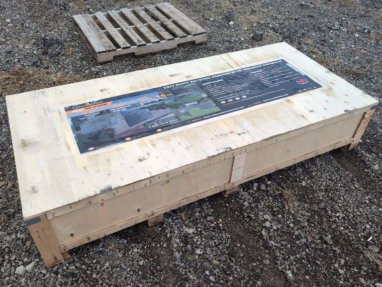 (1) Landhero 20 x 20' All Steel Carport w/ Enclosed Sidewalls - LHR - CP2020F image