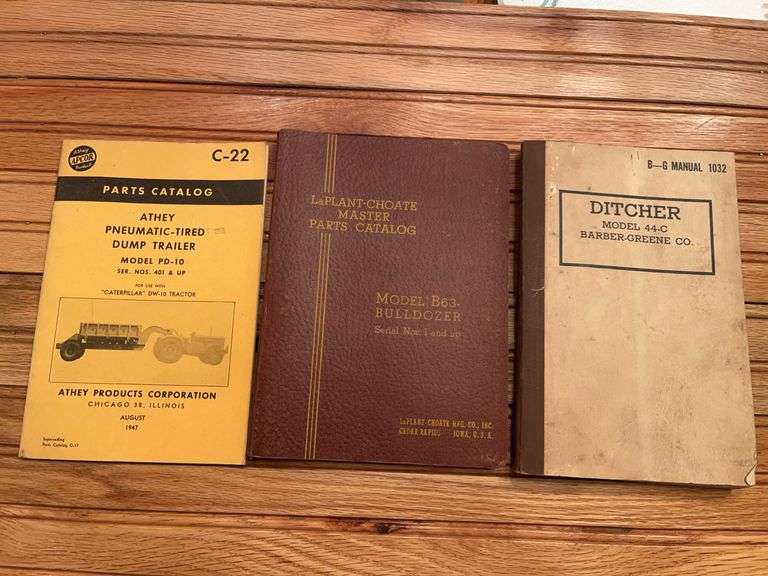 (3) Athey, LaPlant-Choate, Barber-Greene Manuals image