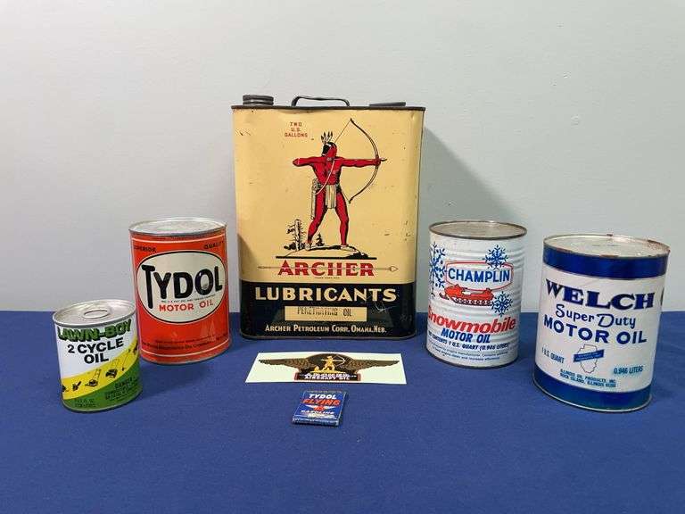 (7) Oil Cans, Matchbook, Decal image