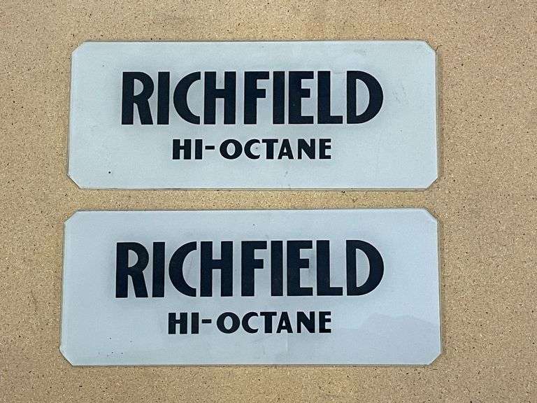 (2) Richfield Hi-Octane Glass Panels image