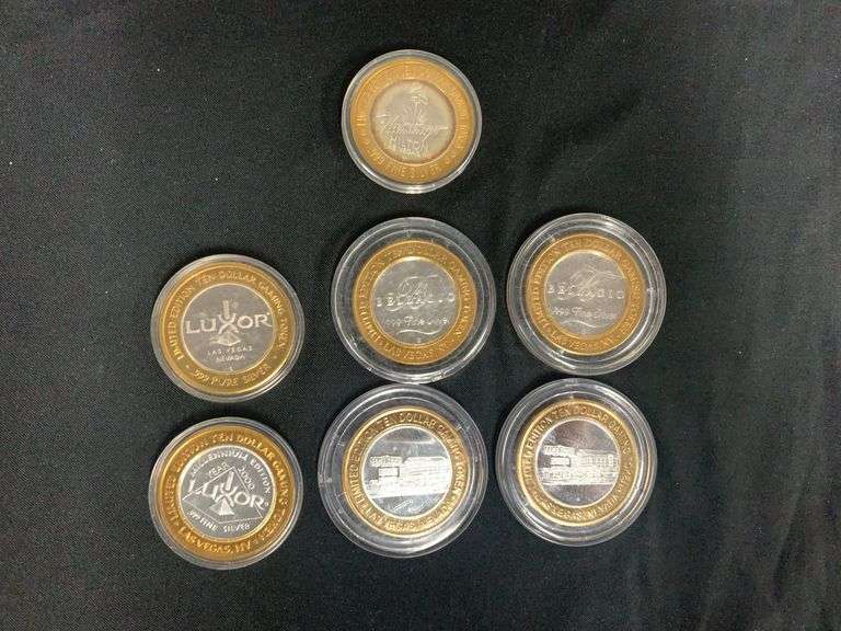 Gaming Tokens Mixed Bag Approx. .60Oz .999 Silver image