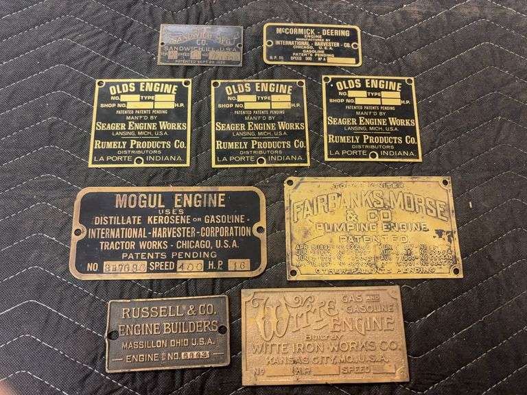(9) Manufacturer Name Plates image