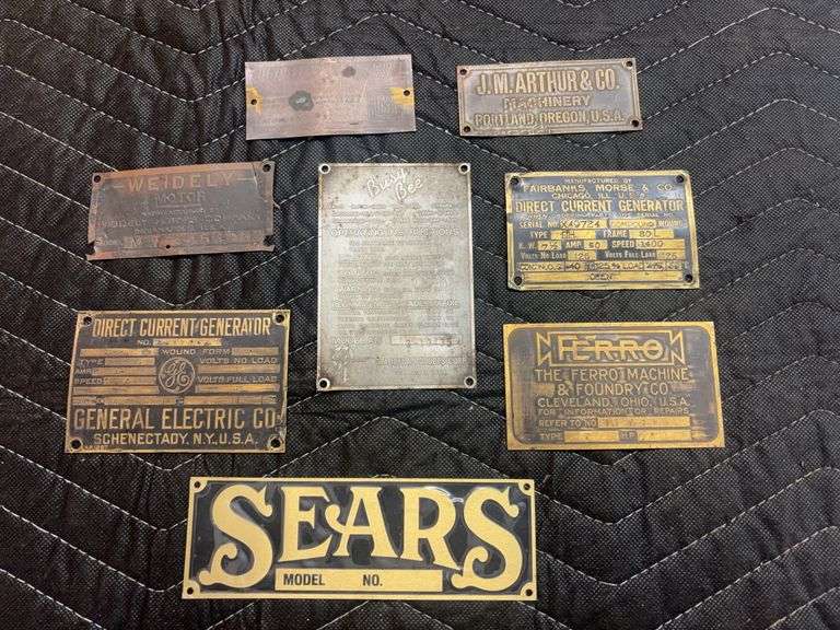 (8) Miscellaneous Company Plates image