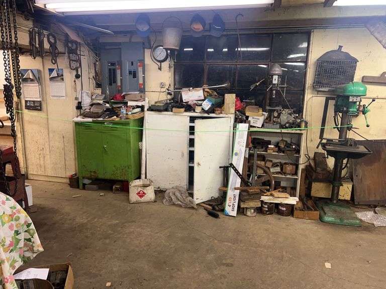 Cabinets, Tools, and Drill Presses image