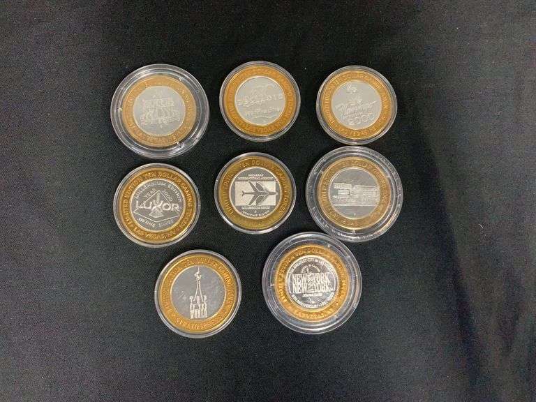 Gaming Tokens Mixed Bag Approx. .60 Oz .999 Silver image