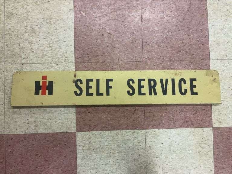 International Harvester Double Sided Self Service Flange Sign image