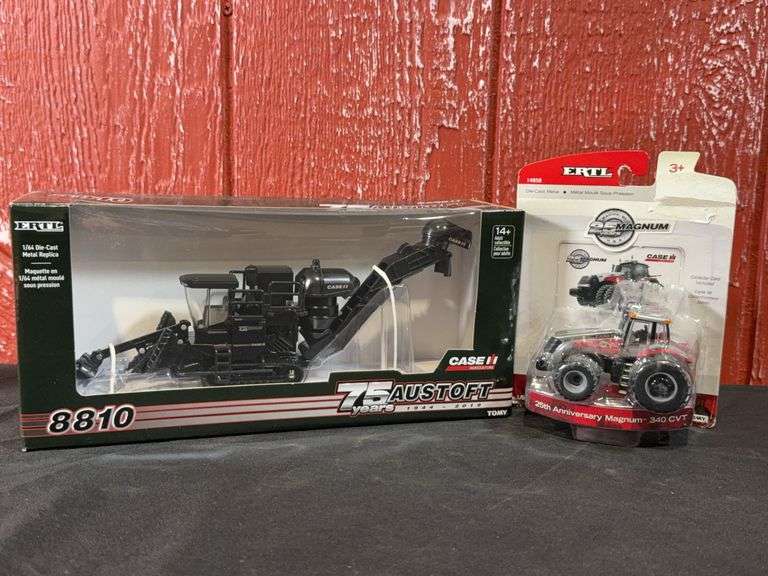 (2) 1/64 Case-IH Sugar Cane Harvester + Magnum NIB Ertl image