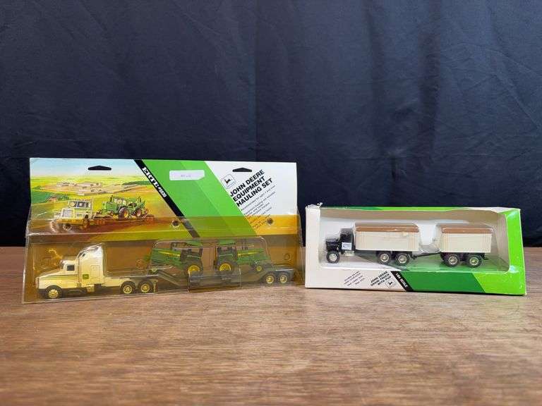 (2) 1/64 John Deere Semi + Truck NIB Ertl image
