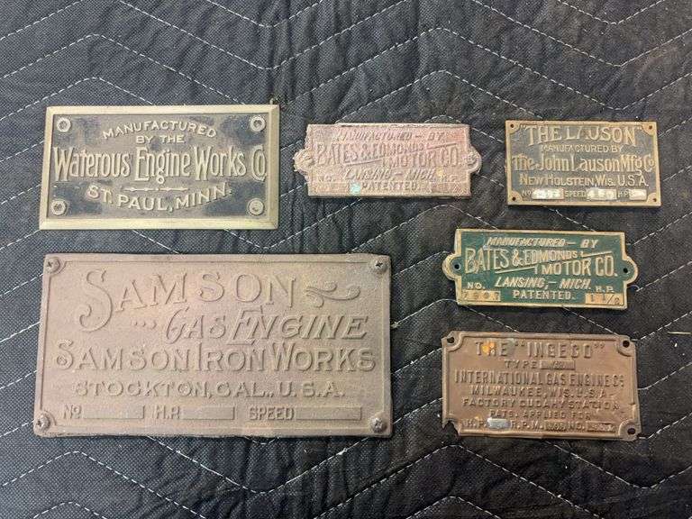 (6) Engine Manufacturer Names Plates Plates image