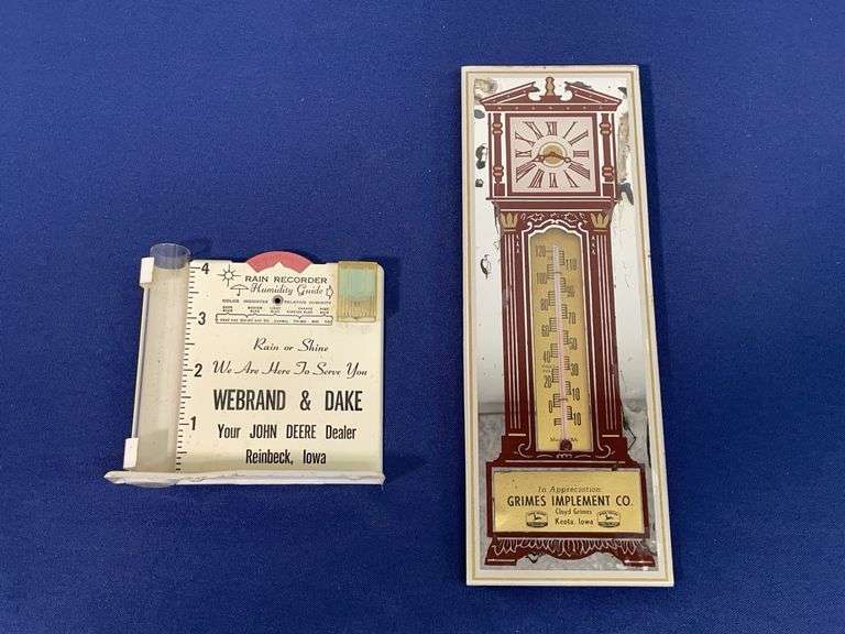 (2) John Deere Rain Gauge + Thermometer image