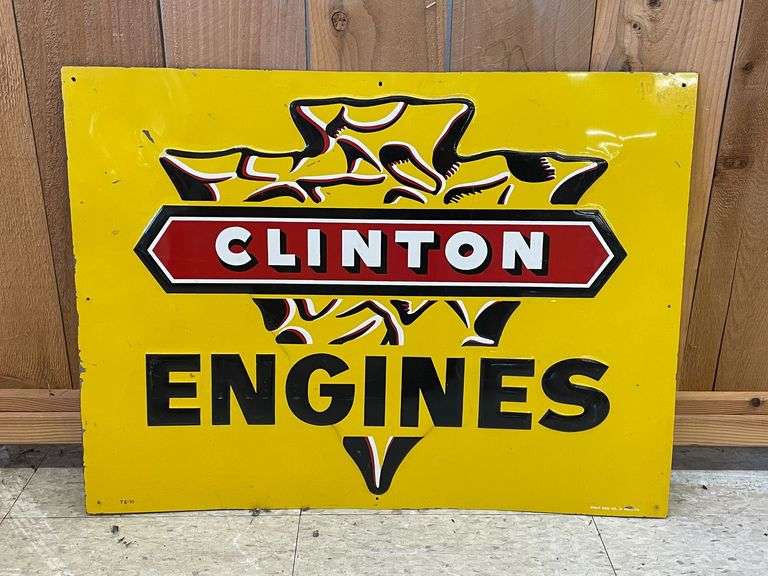 Clinton Engines Single Sided Embossed Sign image