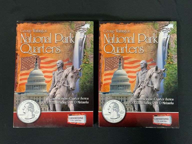 (2) George Washington National Park Commemorative Quarter Series 2010-2021 P&D Mint Marks image