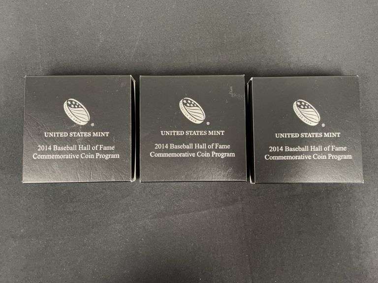 US Mint Silver Dollar 2014 Baseball Hall of Fame image