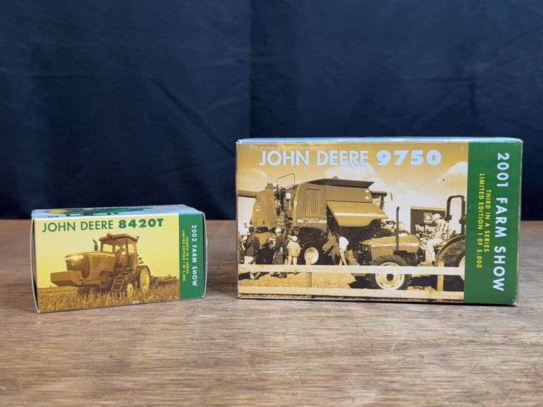 (2) 1/64 John Deere 8420T + 9750 Combine Farm Show NIB Ertl image