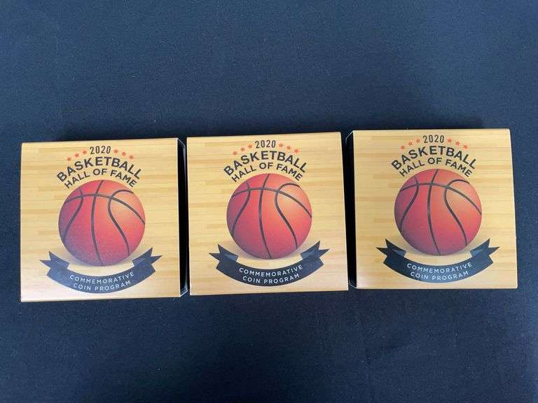 US Mint Silver Dollar 2020 Basketball Hall of Fame image