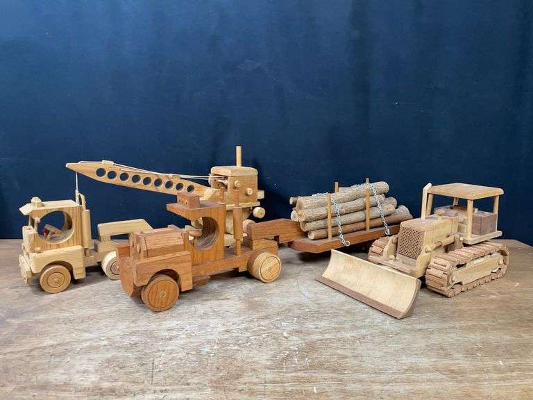 (3) Wood Trucks + Bulldozer image