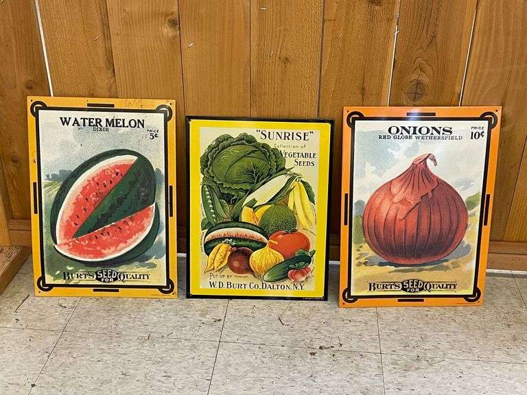 (3) Reproduction Burt’s Seed Signs image