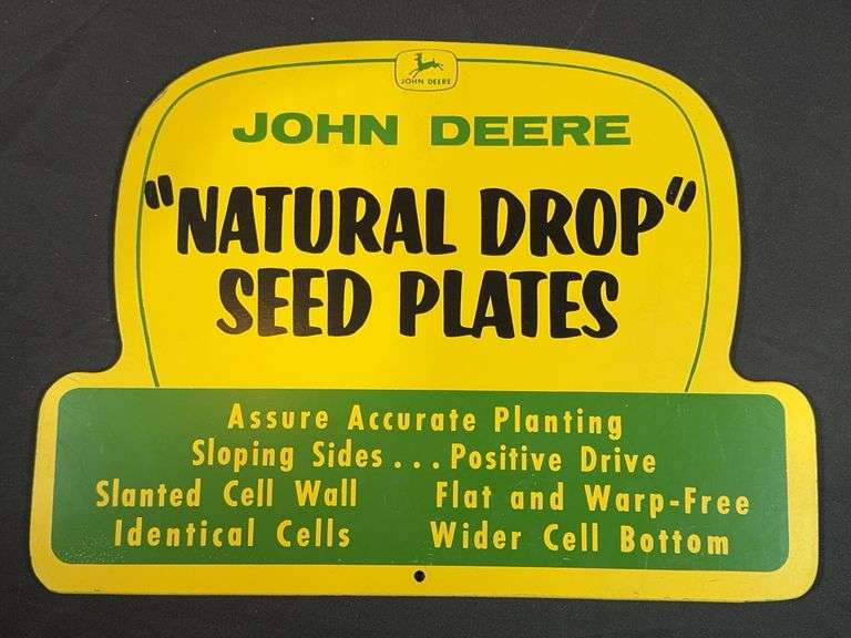 John Deere “Natural Drop” Seed Plates DS Masonite Sign image