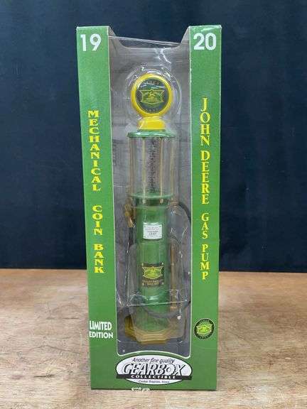 John Deere Gas Pump Coin Bank NIB image