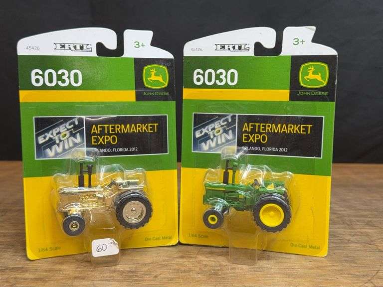 (2) 1/64 John Deere Tractors 2012 Aftermarket Expo NIB Ertl image