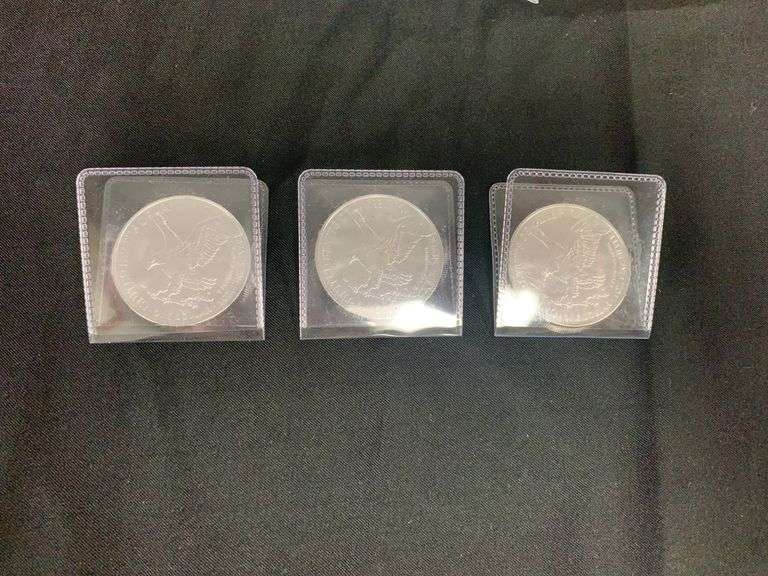 American Silver $1 Eagles (3) 2022-W MS Coins image
