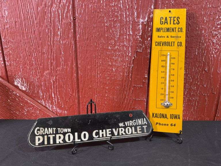(2) Chevrolet Thermometer + License Plate Topper image