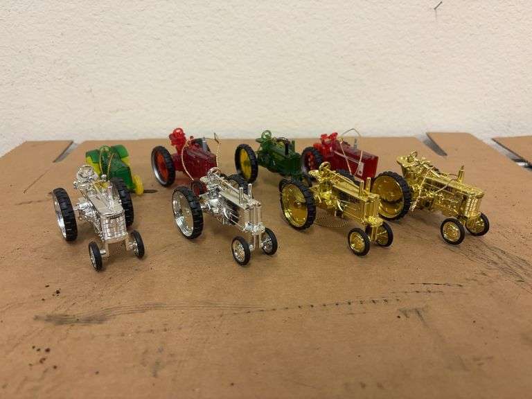 (8) Toy Tractor Christmas Ornaments image