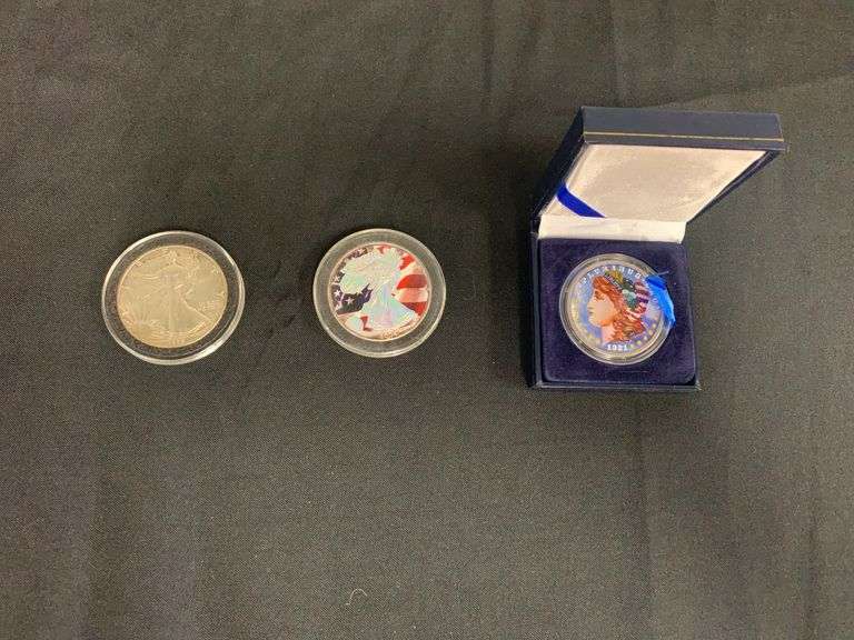 American Silver $1 Eagles 1989/2004/1921 Coins image