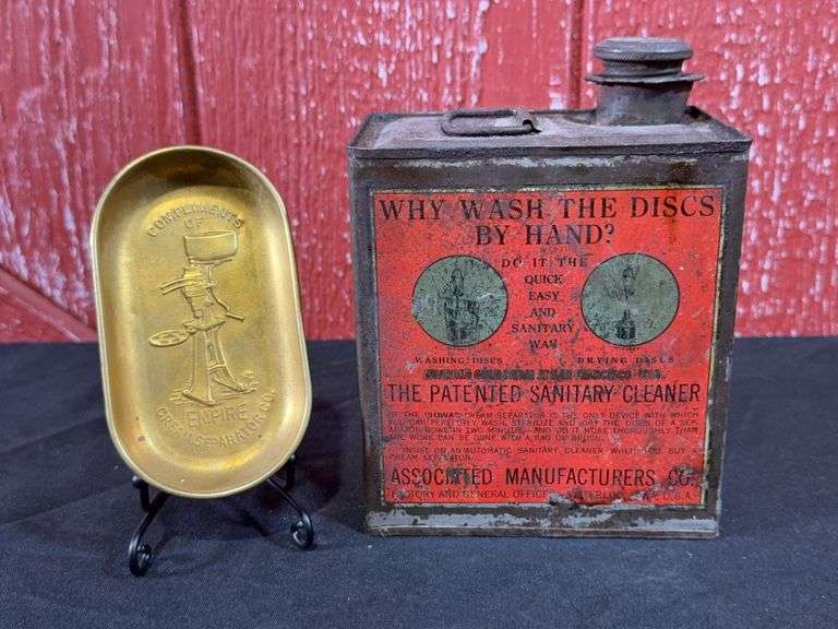 (2) Empire Cream Separator Tray + Associated Sanitary Cleaner Can image