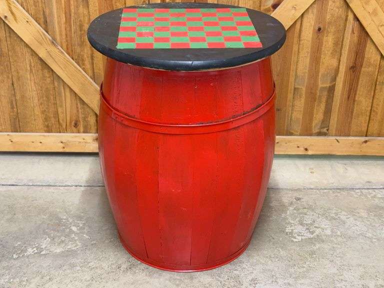 Barrel Checkerboard Table image
