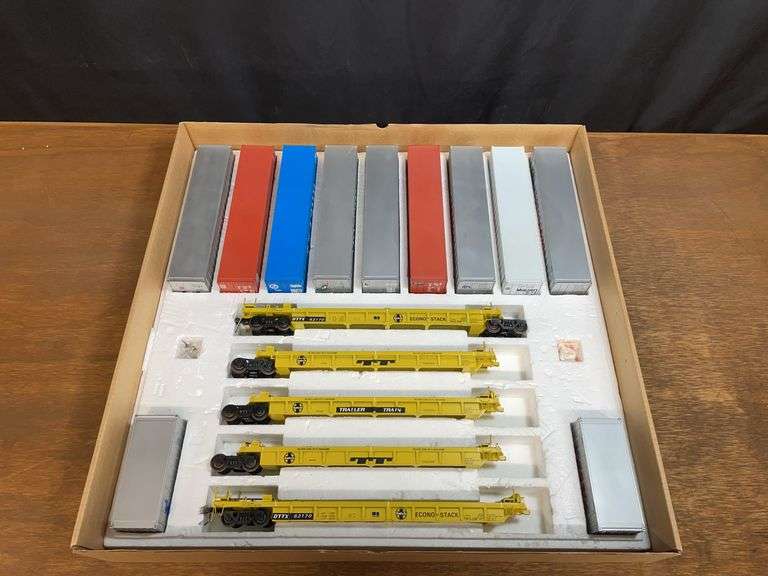 Thrall 5 Car 40' Double Stack Set NIB Pecos River Brass image