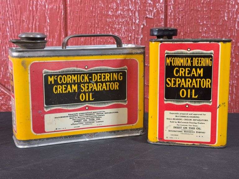 (2) McCormick-Deering Cream Separator Oil Cans image