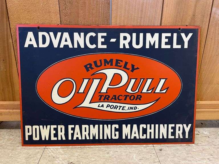 Reproduction Advance Rumely Double Sided Sign image