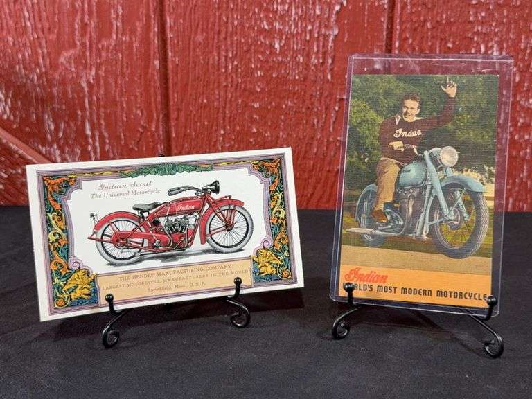 (2) Indian Motorcycle Postcard + Ink Blotter image