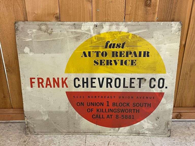Frank Chevrolet Double Sided Sign image