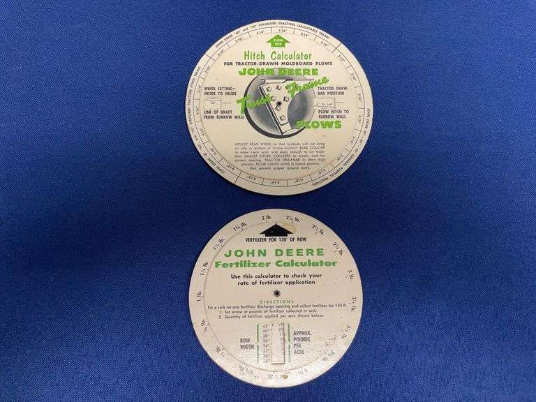 (2) John Deere Fertilizer + Hitch Calculators image