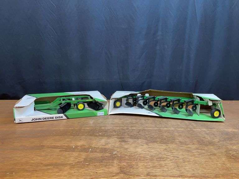 (2) 1/16 John Deere Disk + Plow NIB Ertl image